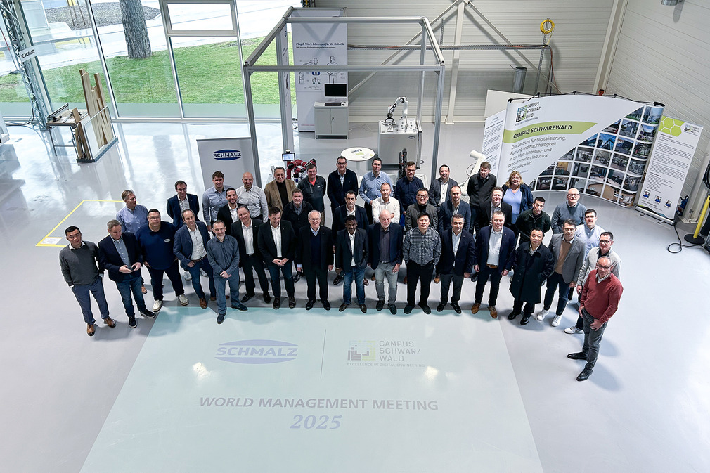 En el marco del MMM, el equipo directivo internacional del Grupo Schmalz visita, entre otros lugares, el campus de Freudenstadt.
