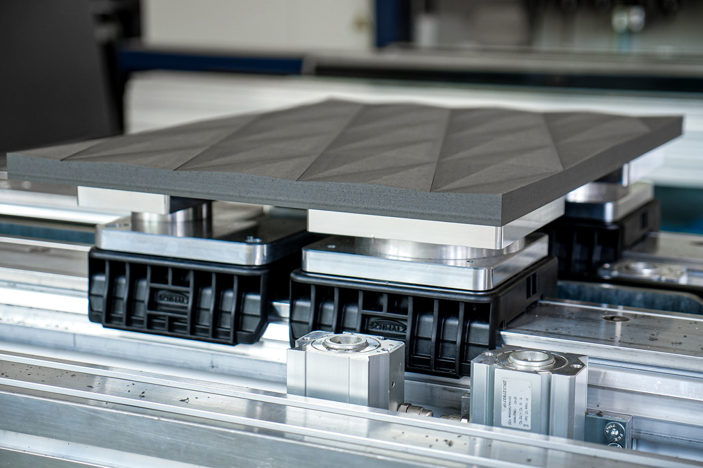 Die Blocksauger VCBL-S6-HD für Bearbeitungsmaschinen von SCM Morbidelli sind 75 oder 110 Millimeter hoch.
