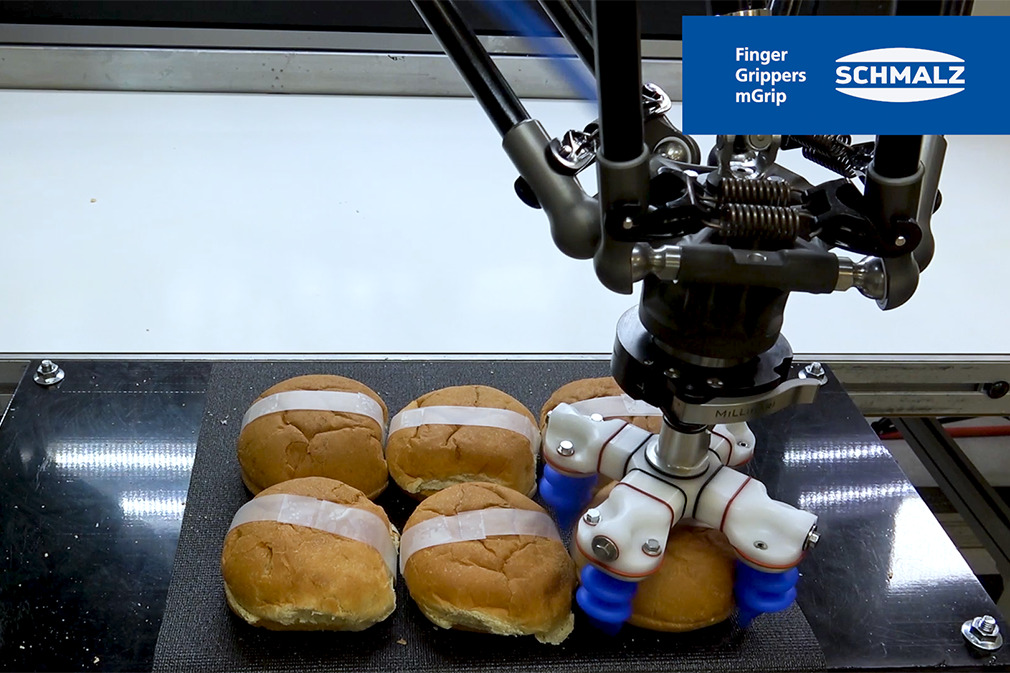 Pick and Place of Hamburger and Hotdog Buns Using the Finger Gripper mGrip
