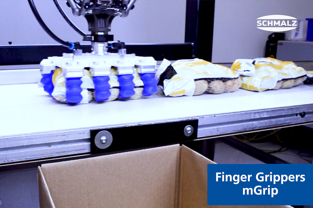Pick and Place of Potato Bag Using the Finger Gripper mGrip