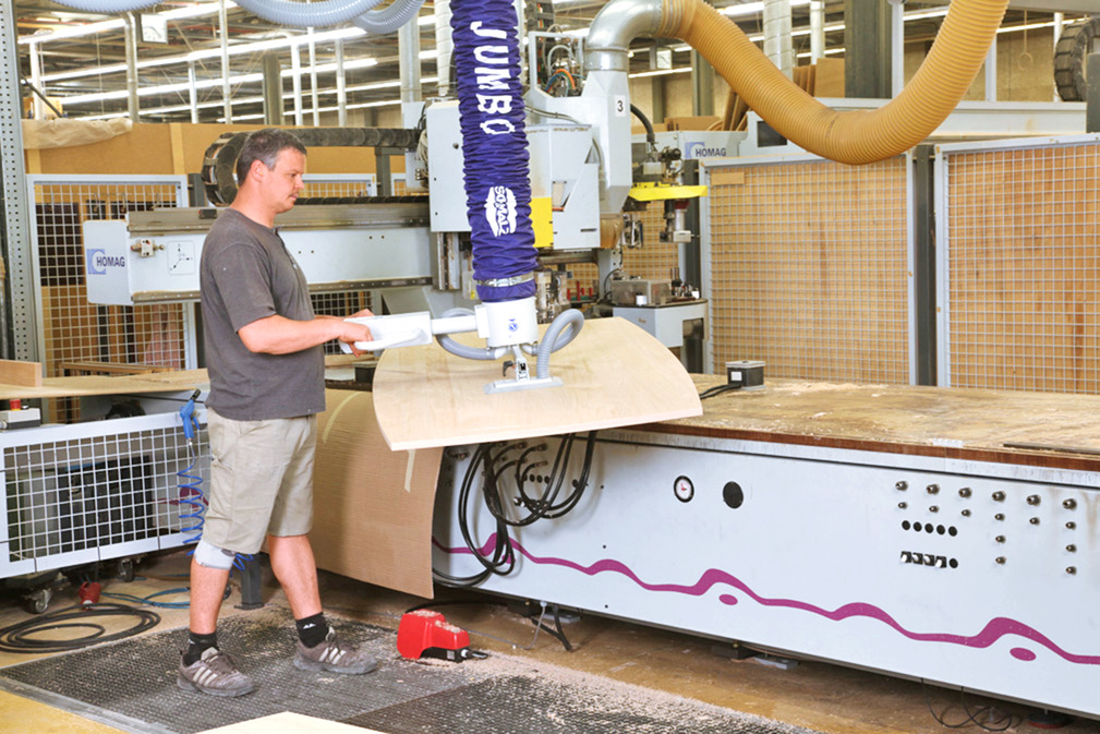 Vacuum Tube Lifter JumboErgo for Loading and Unloading an Edge Banding Machine - 0113