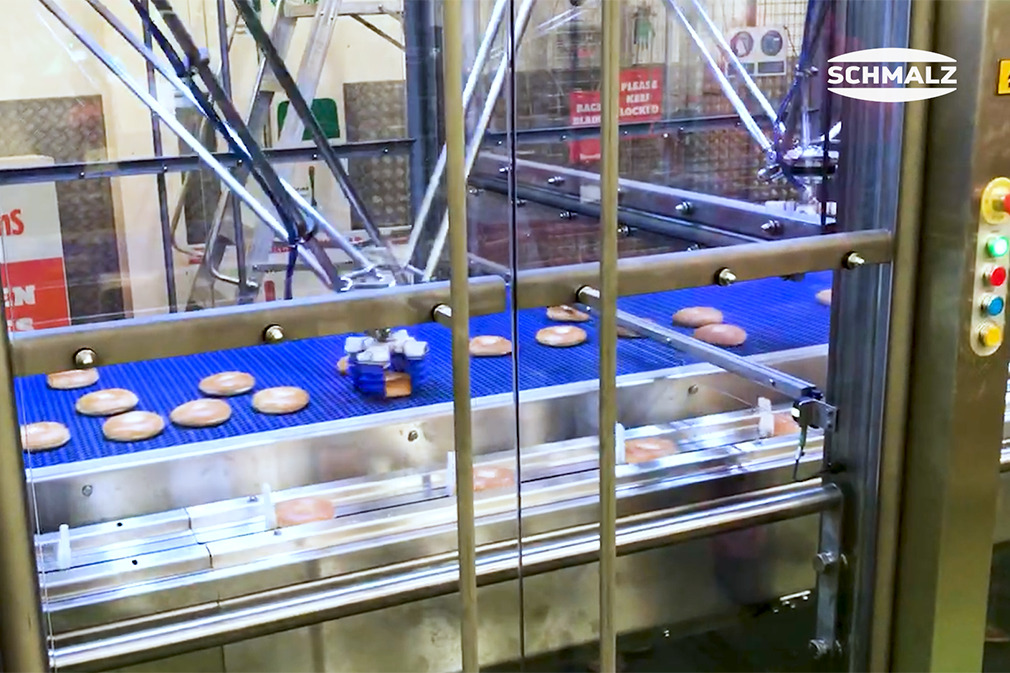 Préparation et placement de bagels à l'aide du préhenseur à doigts mGrip