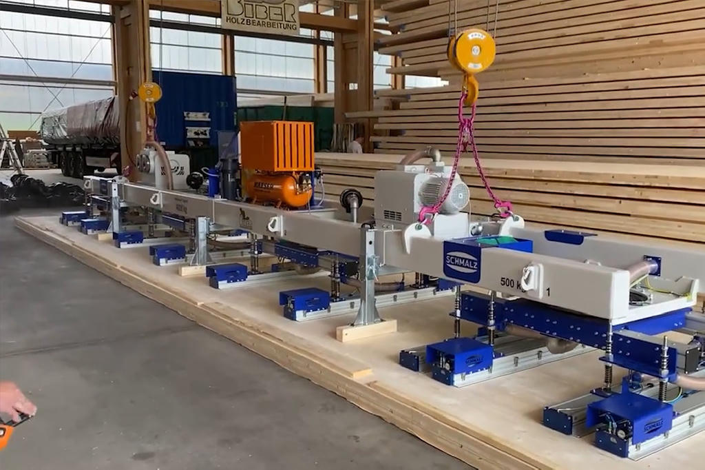 Suction Spiders SSP-HD with Area Gripping Systems  FMHD in woodworking