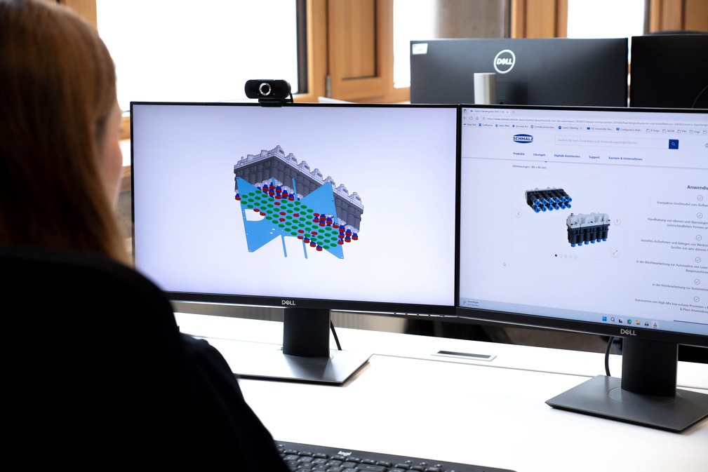 Der Digital Engineering Service von Schmalz erstellt aus CAD-Daten in kürzester Zeit eine maßgeschneiderte Greiflösung – ganz ohne manuelle Berechnungen.