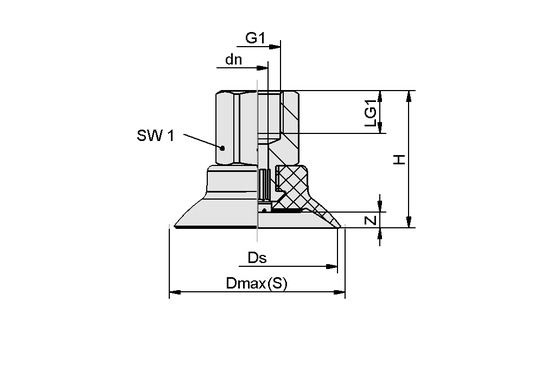 SUF 10 NBR-ESD-55 M5-IG