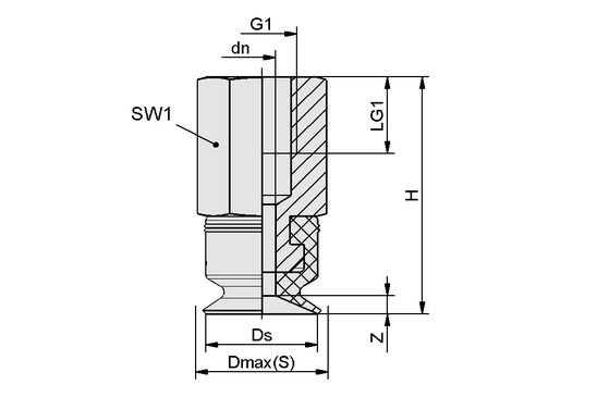 PFYN 10 NBR-ESD-55 M5-IG
