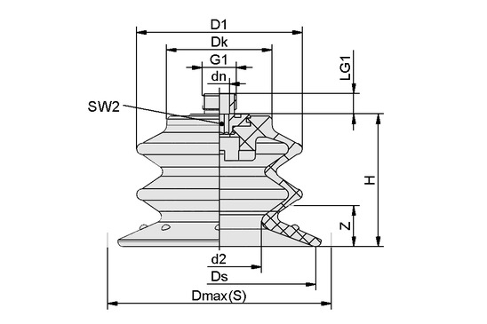 SDC2 100 PU 30/60 G3/8-AG