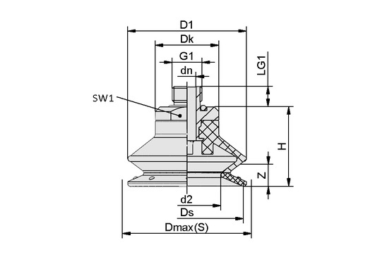 SDC1 50 PU 30/60 G3/8-AG